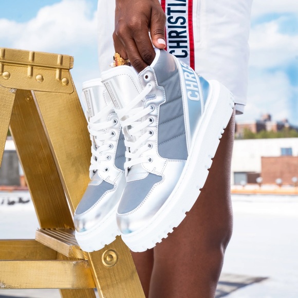 Dior Shoes - Women’s Authentic Dior Sneaker, Silver-Size 8US